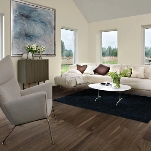 ОРЕХ ДОЖДЬ ЛИННЕЯ ПАРКЕТНАЯ ДОСКА KAHRS ЛОДЖ